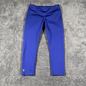 Athleta XS Sonar Run Leggings Amethyst Royal Blue Zip Pocket Compression